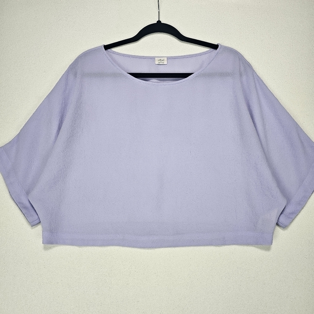 Aritzia Wilfred Pastel Lilac Lagenlook Blayze Blouse Size Small